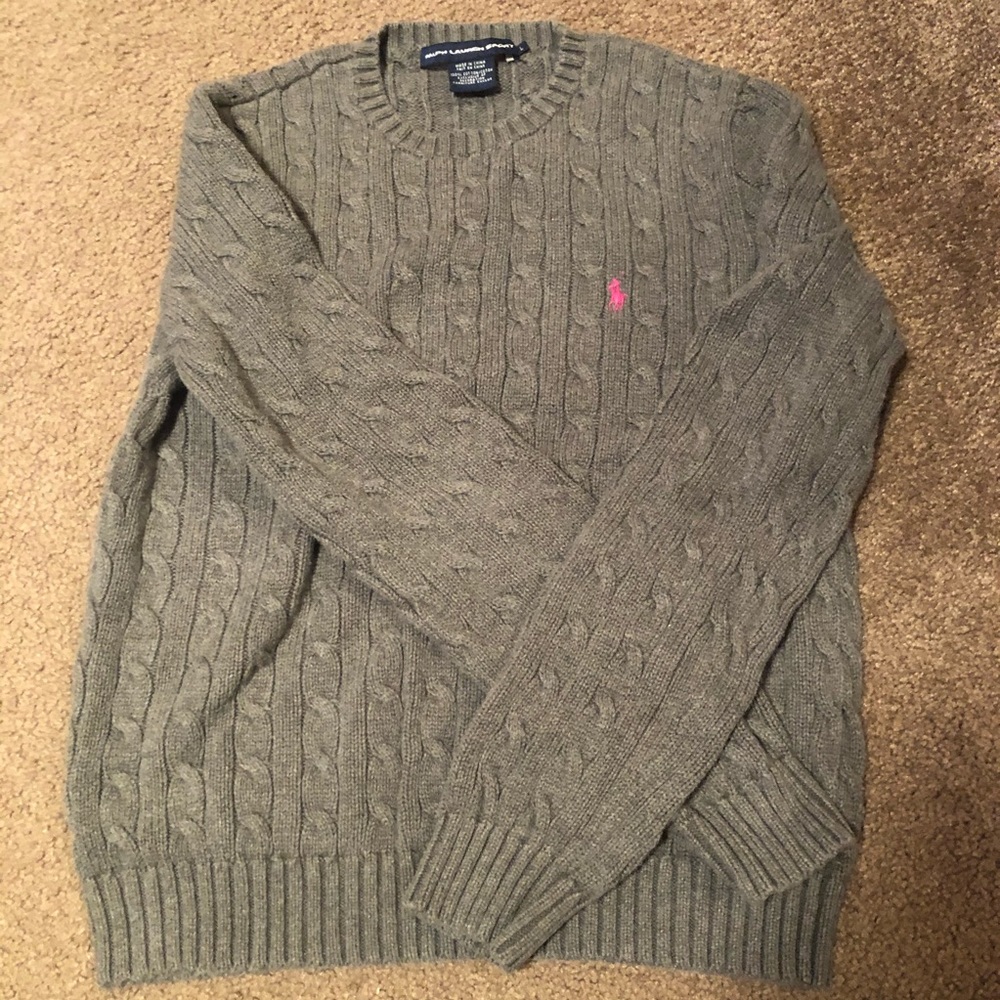 grey ralph lauren sweater